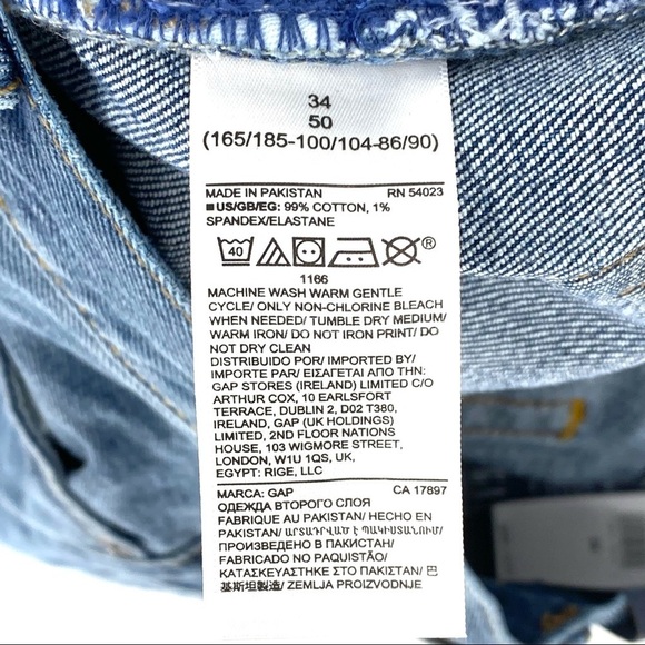 Gap Men's Slim Fit Denim Shorts w/ Raw Hem - 34 - Picture 5 of 6